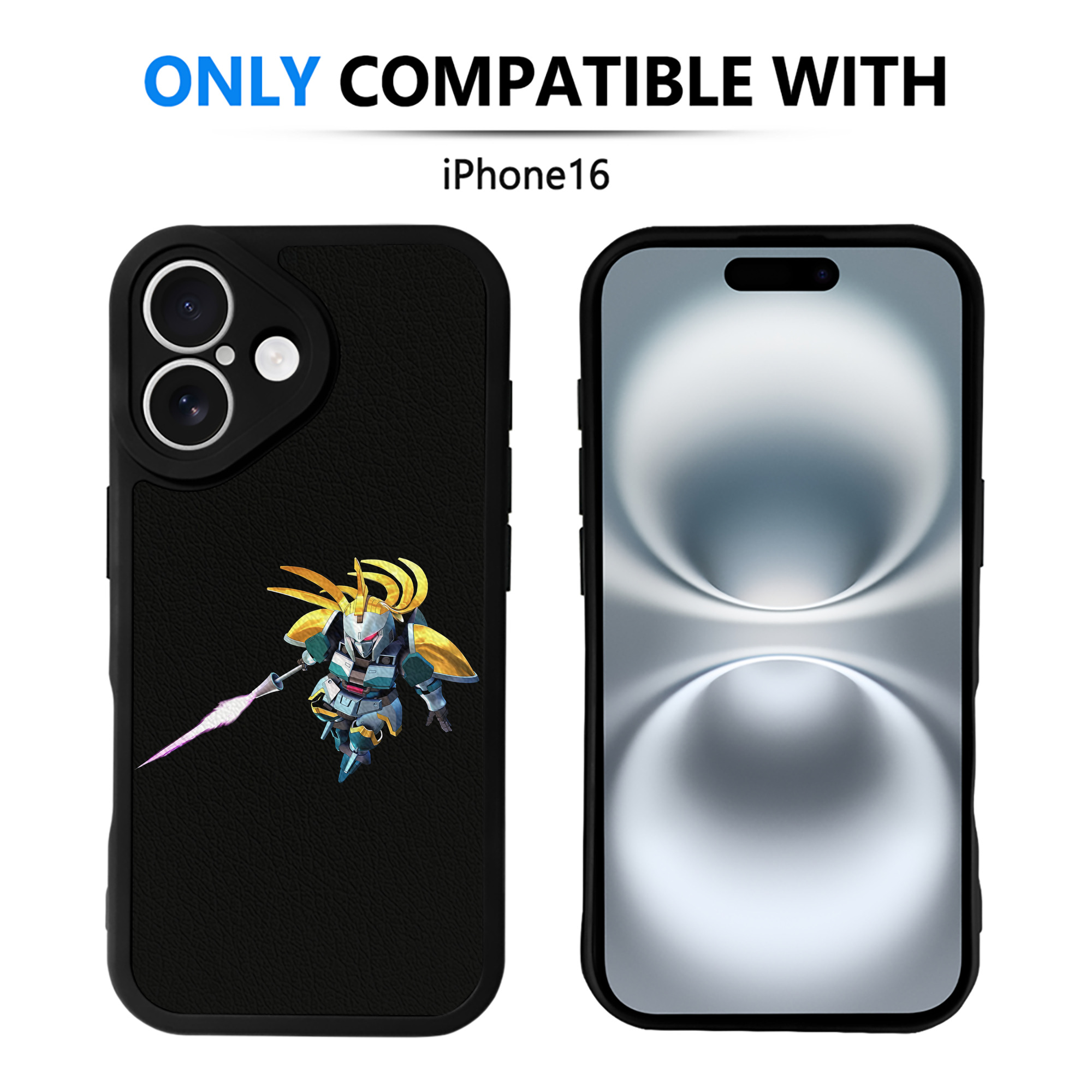 （画像用） 機動戦士ガンダム Mobile Suit Gundam 【iPhone 16シリーズ対応】シリコンスマホケース（レザー調） 材質：シリコン